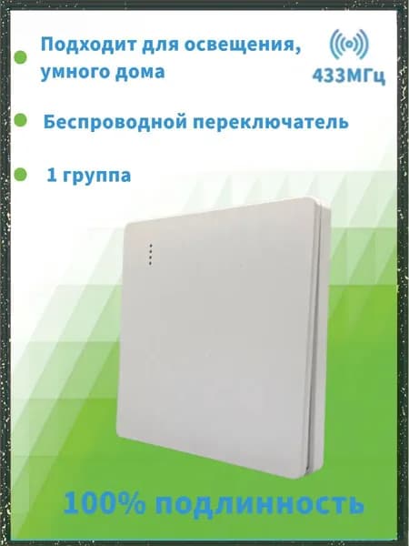 Беспроводной выключатель света / бытовых приборов дистанционный / кнопка с приемником 433 МГц 220В