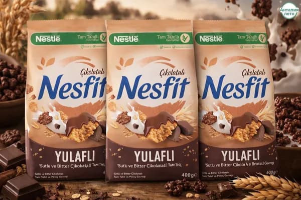 Nestl Nesfit Шоколадные цельнозерновые и рисовые хлопья 3x400 г