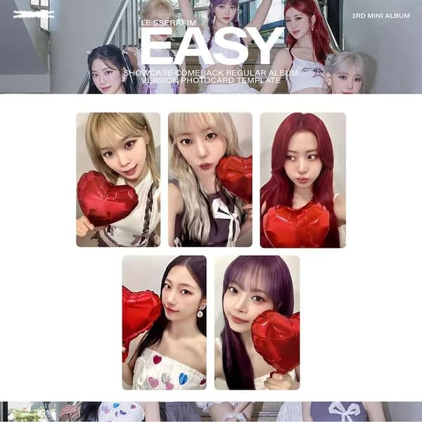 Карточки LE SSERAFIM k-pop карточки коллекционные 54 * 86 мм 5 шт
