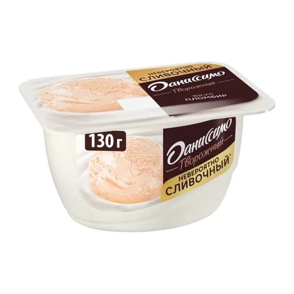Продукт творожный Даниссимо со вкусом пломбира 5.4% 130г
