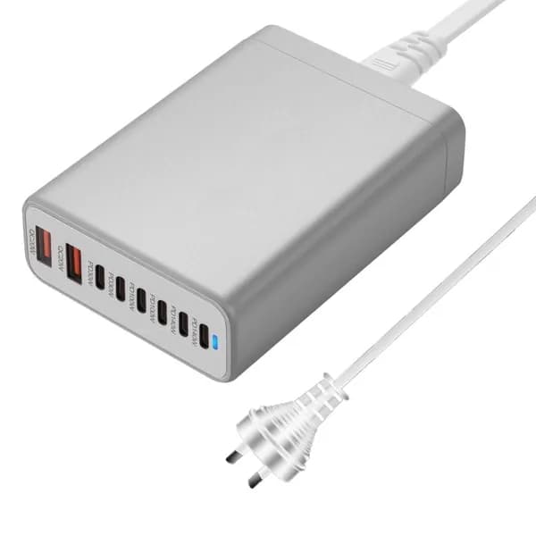 Компактный зарядный концентратор 580W с USB-C и USB-A, Щепка - AU