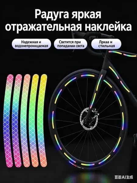 Светоотражающие наклейки для велосипедов, детских самокатов, беговелов, автомобилей и электросамокатов