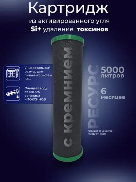 Картридж фильтра для воды угольный антитоксин 10SL