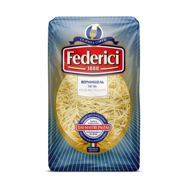 Макароны FEDERICI Вермишель №96, 400г x 3 упаковки