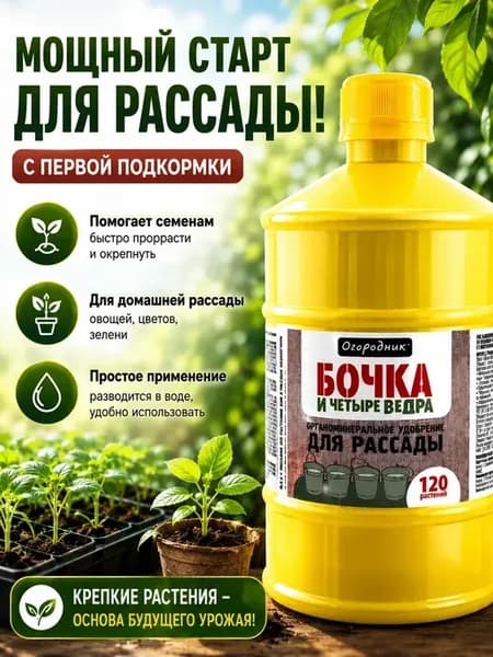 Подкормка для рассады с гуманистами для быстрого роста