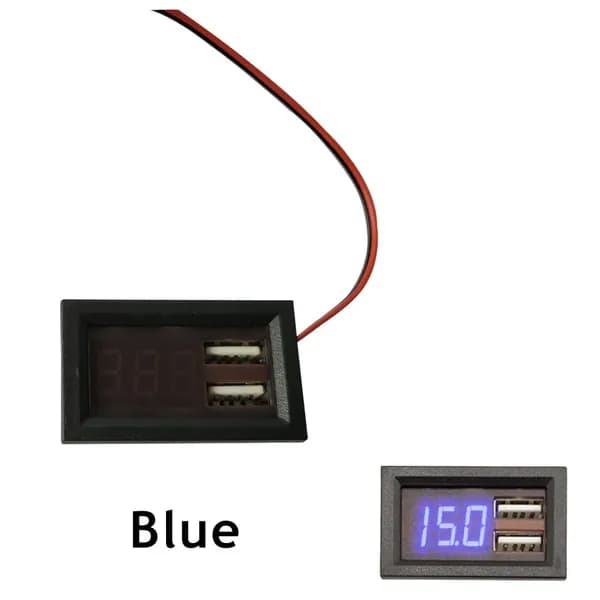 Цифровой вольтметр с двумя USB-портами для зарядки устройств, 8 40 В постоянного тока