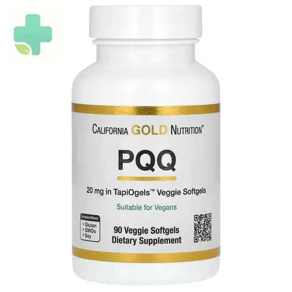 California Gold Nutrition, веганские капсулы PQQ, 20 мг, флакон 90 штук