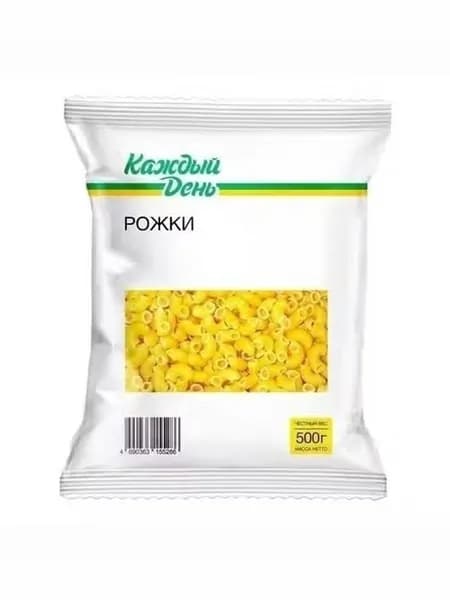 Макаронные изделия Каждый День Рожки 500 г