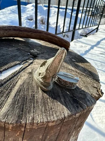 Комплект, литье для сборки ножа, "Рыба" (Мельхиор)