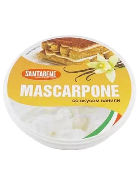Сыр мягкий Santabene Mascarpone ваниль 80% 250 г