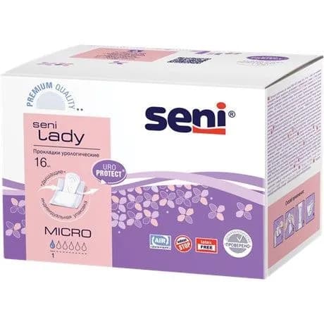 Seni Lady Micro, прокладки урологические, 16 шт.