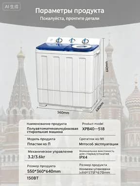 Стиральная машина 2026062501, синий
