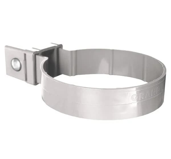 Хомут трубы ПВХ Kliker GRAND LINE Premium RAL 9003 белый, 2 шт.