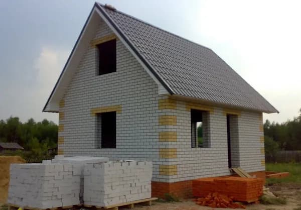 Проект двухэтажно дома 78м2 из газобетонных блоков