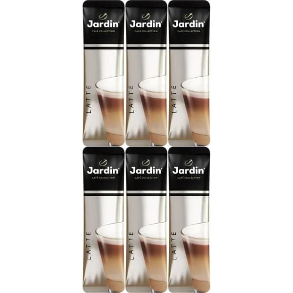 Кофейный напиток Jardin Латте 3 в 1 растворимый 18 г, набор: 6 штук