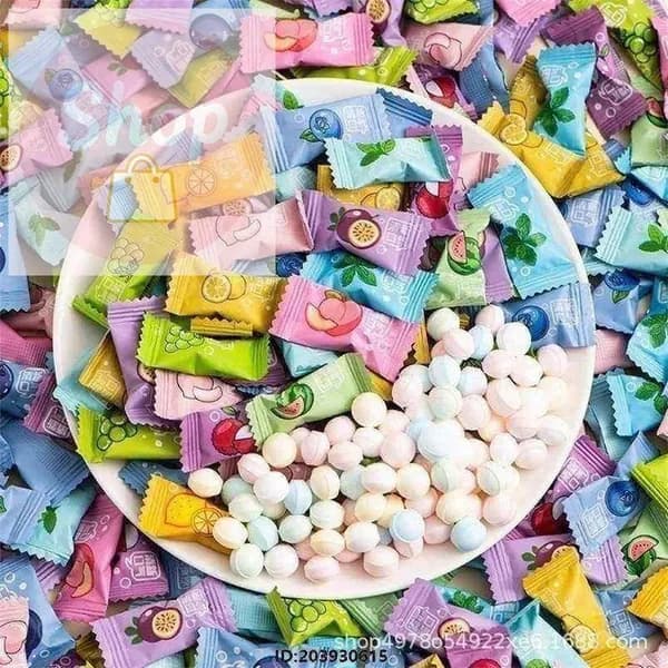 Жевательная резинка с витамином С и фруктовым вкусом для освежения дыхания, без сахара, 100 штук