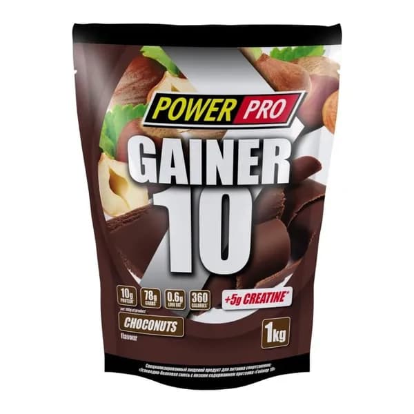Gainer 10 1000 гр (Power Pro). Вкус: Шоколад