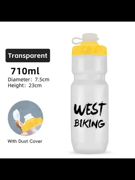 Бутылка для воды West Biking 710мл, прозрачная