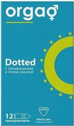 Презервативы Orgao / Оргао с пупырышками прозрачные из мягкого натурального латекса со смазкой 12шт.
