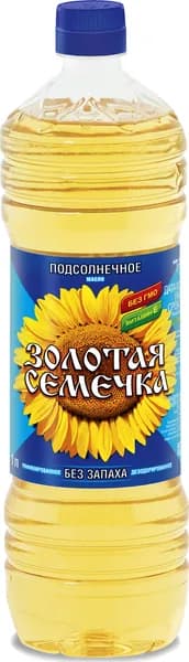Масло подсолнечное Золотая Семечка рафинированное 1 л