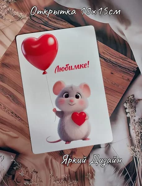 Открытка+Крафтовый конверт. Поздравительная 1ш