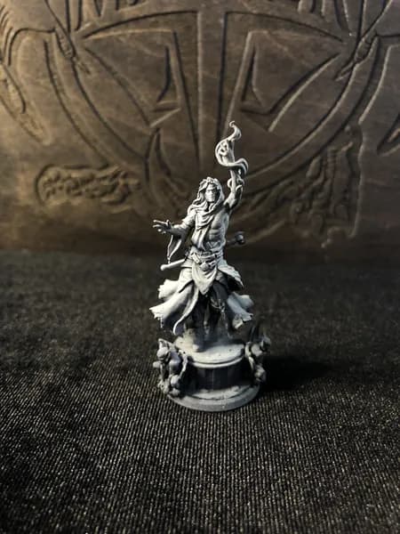 Чародей-заклинатель стихий - Миниатюра для настольных игр DnD, ДнД, Dungeons & Dragons, Pathfinder.