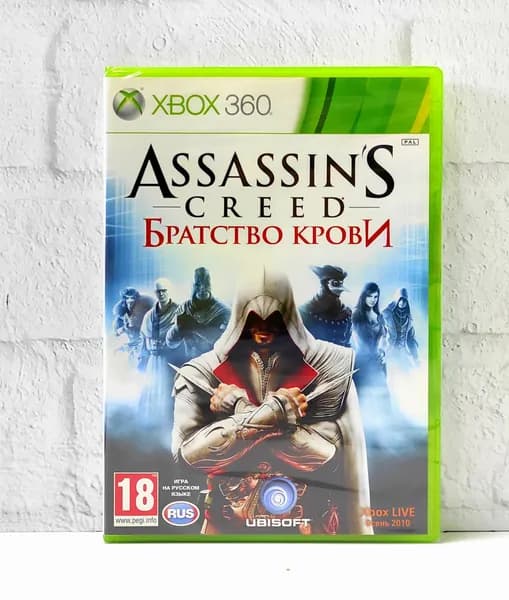 Assassins Creed Brotherhood Братство Крови Полностью на русском Видеоигра на диске Xbox 360. Товар уцененный