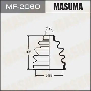 Пыльник шруса daihatsu, honda, hyundai, isuzu, mazda, mitsubishi,opel,toyota 86> mf2060 masuma