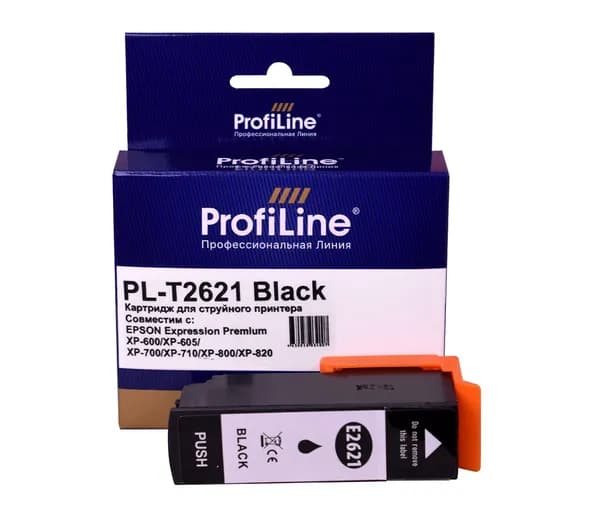 Картридж для струйного принтера T2621 ProfiLine для Epson Expression Premium XP-600/XP-605/XP-700/XP-710/XP-800/XP-820, увеличенной емкости, цвет черный