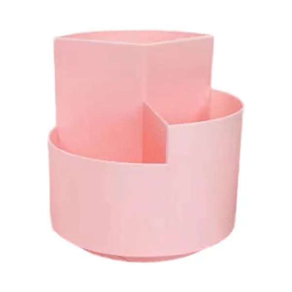 Многосекционный органайзер для офисных принадлежностей с вращающимся дизайном для повышения эффективности работы, Розовый - 2