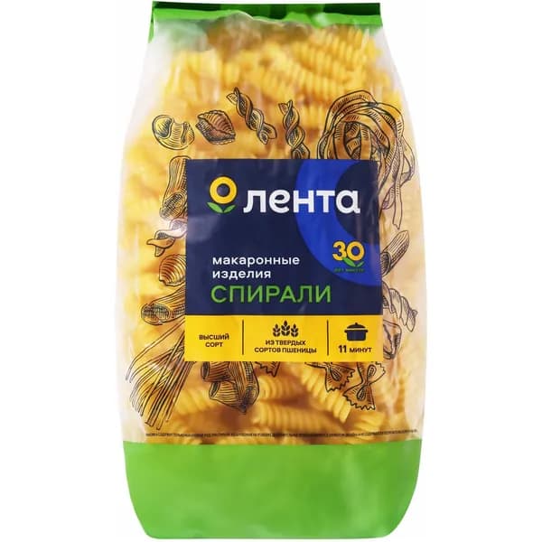 Макаронные изделия Лента Спирали 450 г