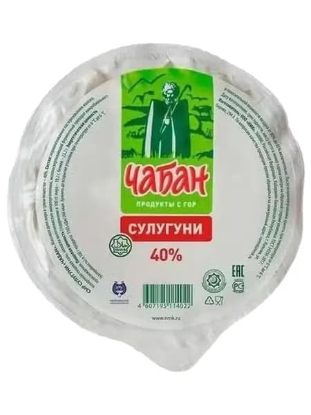 Сыр рассольный Сулугуни Чабан 40% БЗМЖ 300 г