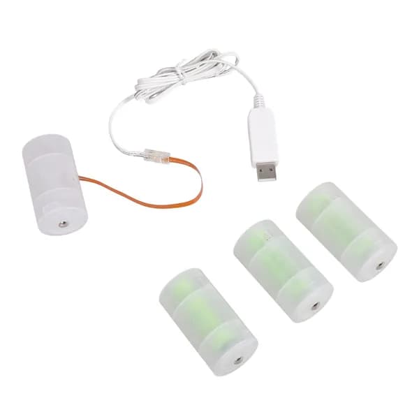 Кабель USB 6В для подключения 4 батарей D 15В