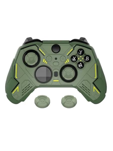 PlayVital силиконовый чехол Stellar Mecha для Xbox Elite 2, нескользящий с накладками на стики и стикерами, армейский и гоночный зелёный