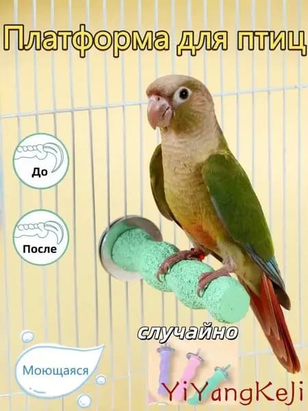 Жердочка для птиц SkyRus из вулканической пемзы, розовая, 2.5х12см