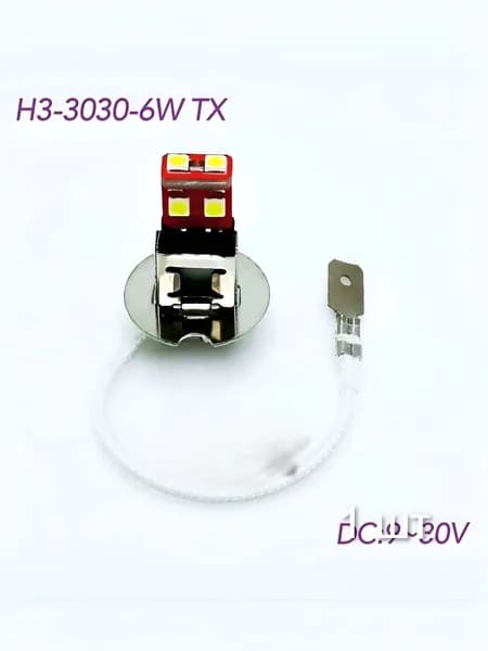 Автомобильная диодная лампа H3 (Pk22s) 9-30V 6W 6-TX 6 LED (1шт)
