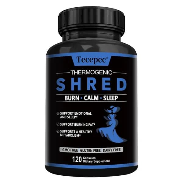 Жиросжигатель SHRED регулирует аппетит, сжигает жир в ночное время, подходит для мужчин и женщин, 60/120 капсул.