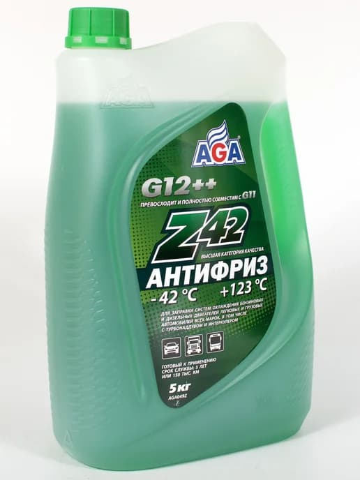 Антифриз G12++ зеленый -42C (5кг)