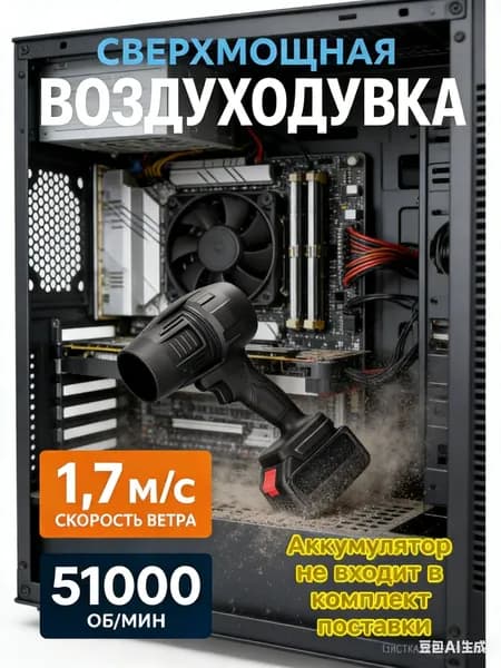 Воздуходувка пылесос турбо портативная аккумуляторная, Ветродуйка с функцией пылесоса
