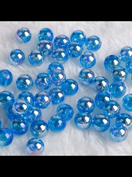 Акриловые бусины 6 8 10 мм радуга AB 6mm 100pcs