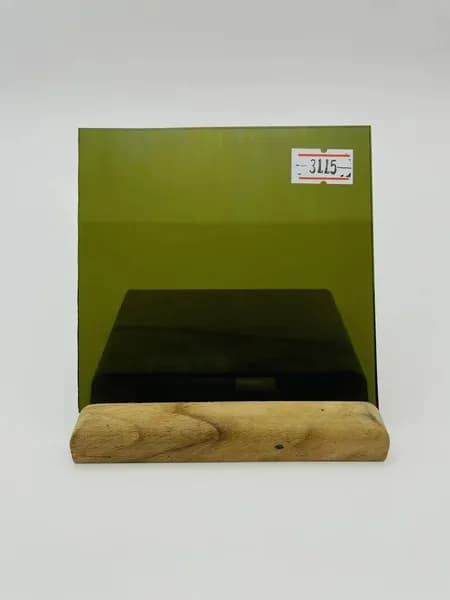 Стекло для фьюзинга СтарьГласс 3115, хаки, 1 шт, 100х100 мм, 3 мм