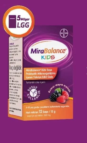 Детская пищевая добавка Mirabalance, содержащая антибиотические микроорганизмы, 12 пакетиков.