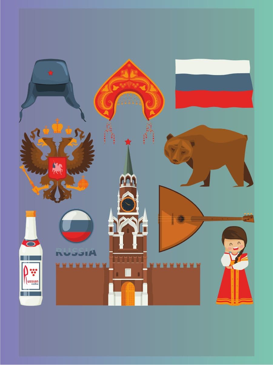 Термонаклейка на одежду Россия