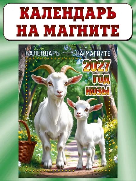 Календарь отрывной на магните 2027, "Год козы"