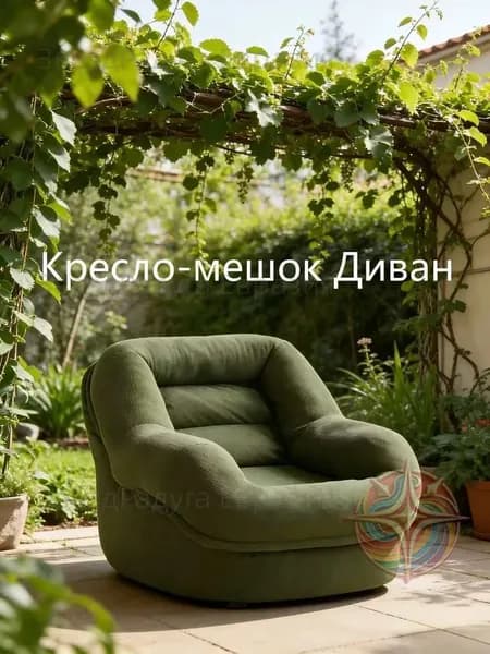 Кресло-мешок Диван, Нетканое волокно, Размер L,зеленый