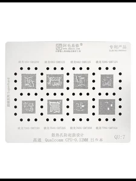 Трафарет Qualcomm QU7 CPU T 0.12mm