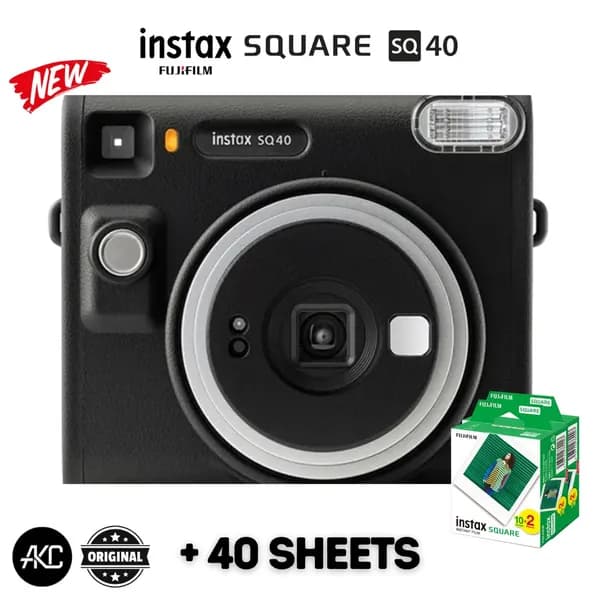 Фотоаппарат мгновенной печати Fujifilm Instax SQ40 + Ремешок + Аккумулятор + 40 Пленка