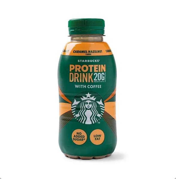 Молочный кофейный напиток Starbucks с повышенным содержанием протеина со вкусом карамели и лесных орехов 330 мл, Дания - 1 шт.