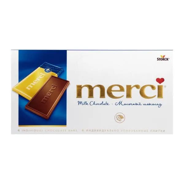 Шоколад Молочный Merci 100г