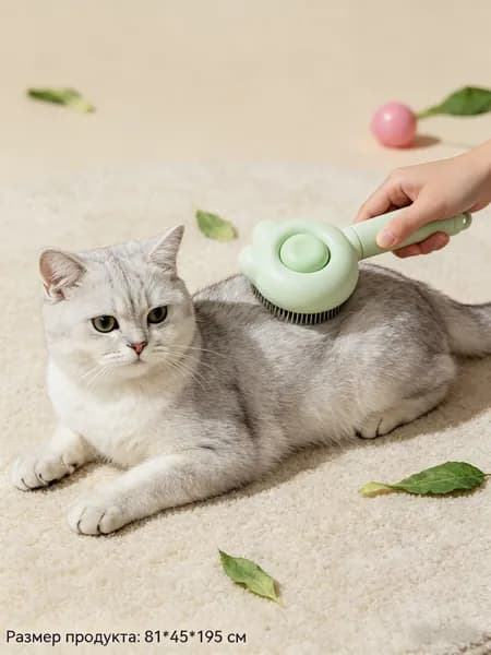 Расческа для вычесывания шерсти животных, кошек и собак, эффективная линька